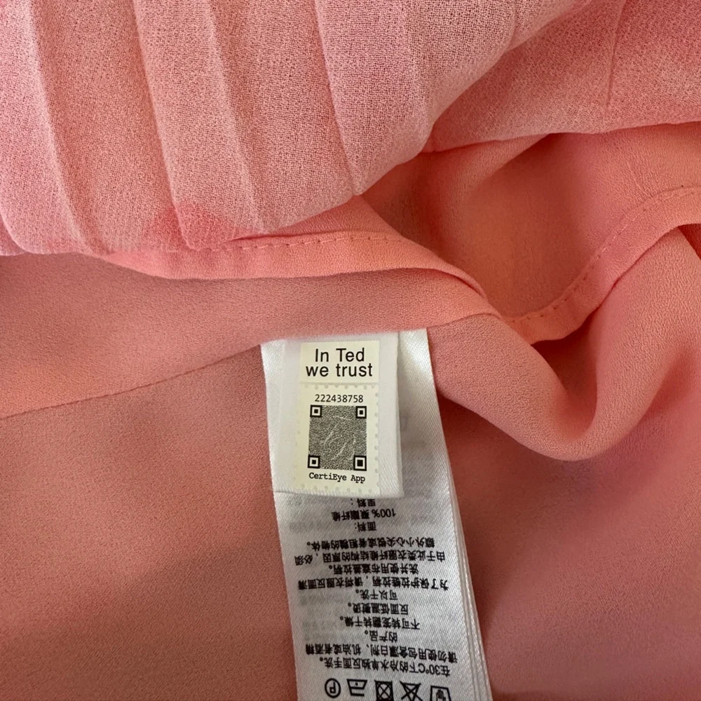 Ted Baker chiffon,pleated, midi, Fully Lined Dress,TB2=USA6, new - Picture 7 of 9